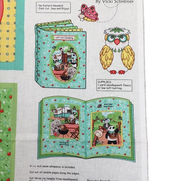 Bambooples Campout Soft Book Fabric Panel Vicki Schreiner 44x34" - Picture 7 of 11